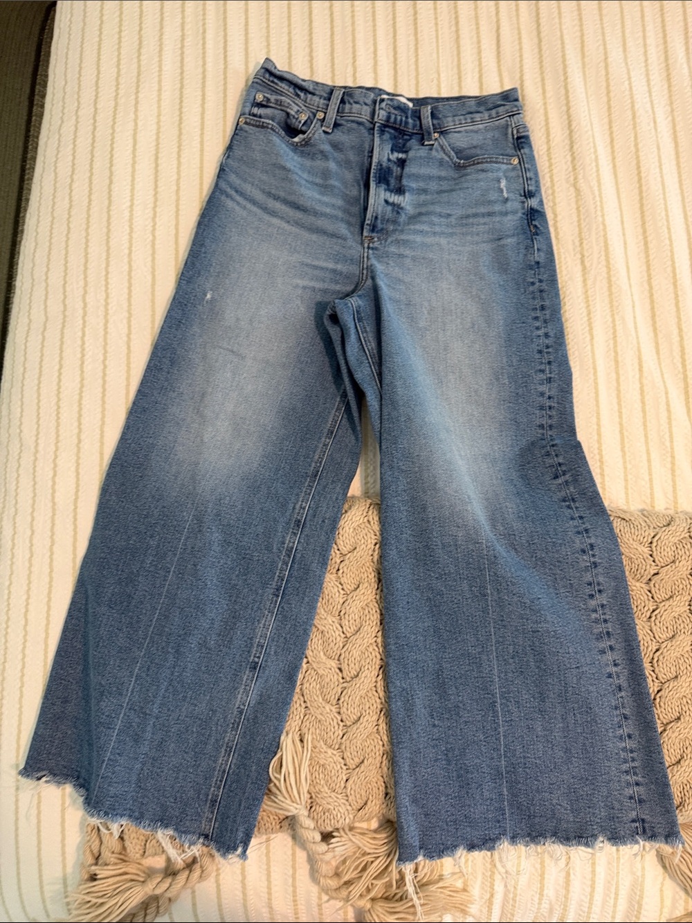 pistola Washed Blue Wide Leg Jeans